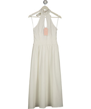 ALB Anne Louise White Halter Maxi Dress UK XS