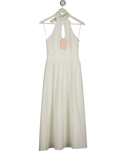 ALB Anne Louise White Halter Maxi Dress UK XS
