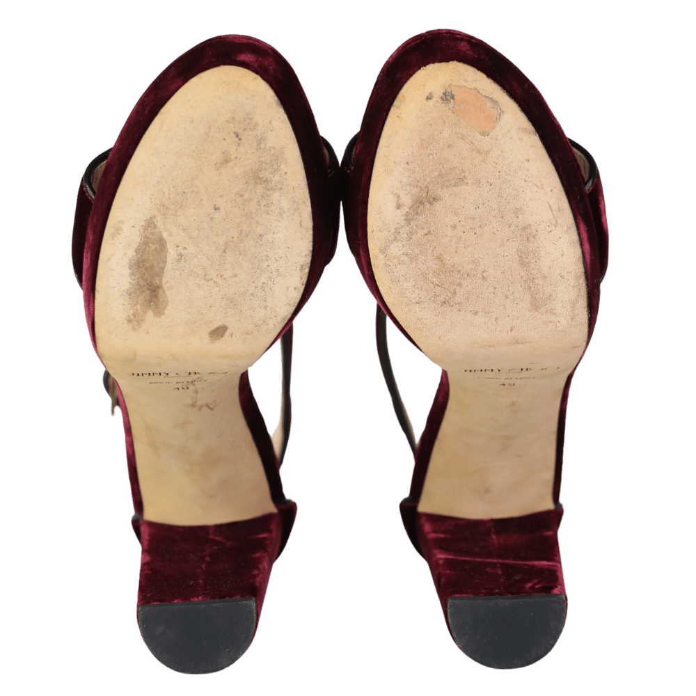 Jimmy Choo Purple Holly 120 Velvet Heels UK 7 EU 40 👠