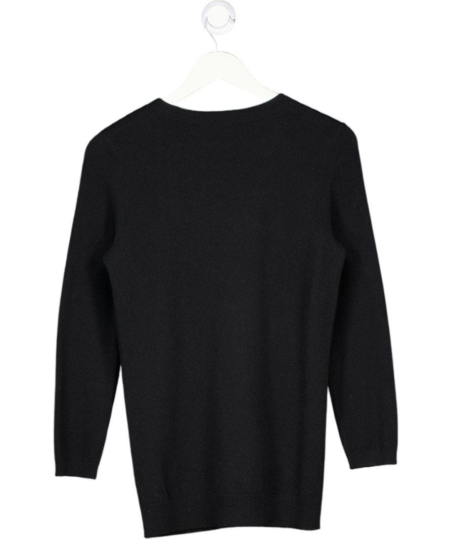Talbots Black Cashmere Crewneck Sweater UK S