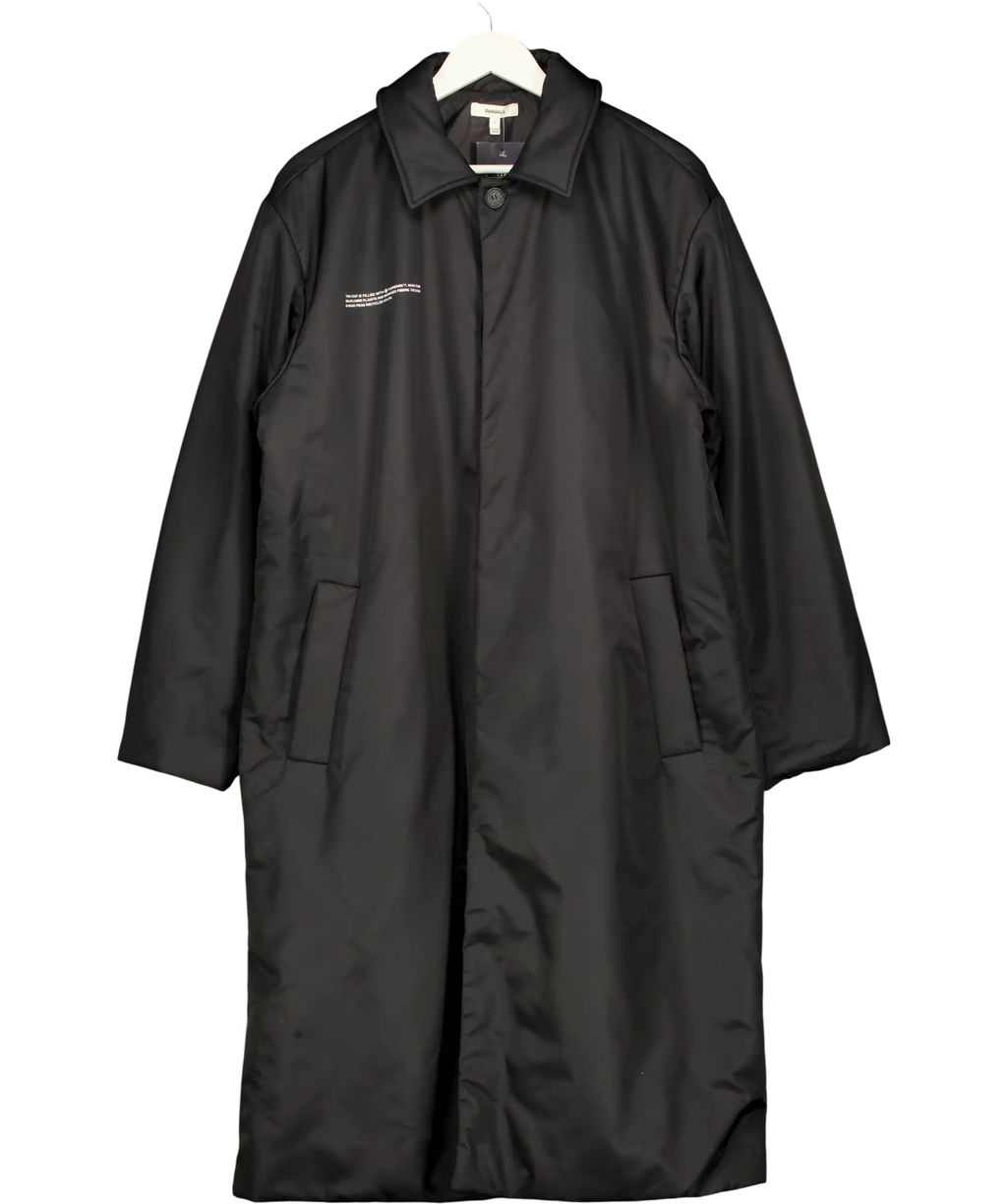 PANGAIA Oversize Flower Warmth Black Padded Overcoat UK S