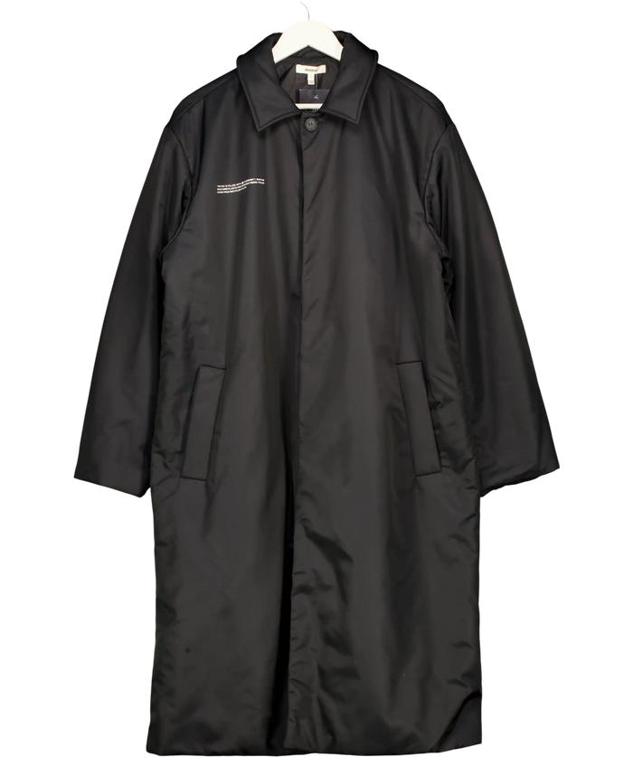 PANGAIA Oversize Flower Warmth Black Padded Overcoat UK S