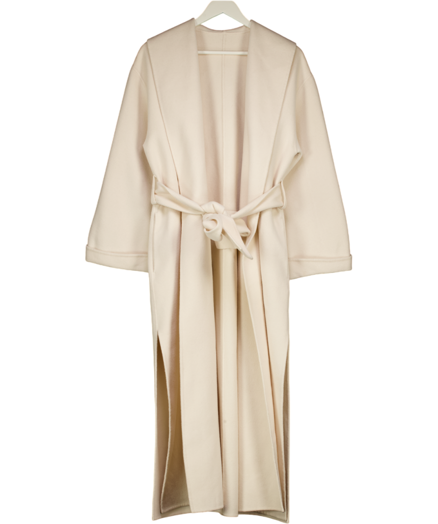 BY MALENE BIRGER Cream Ivory CLASSIC Relaxed Fit Trullem Wool Coat Sz32 UK XXS