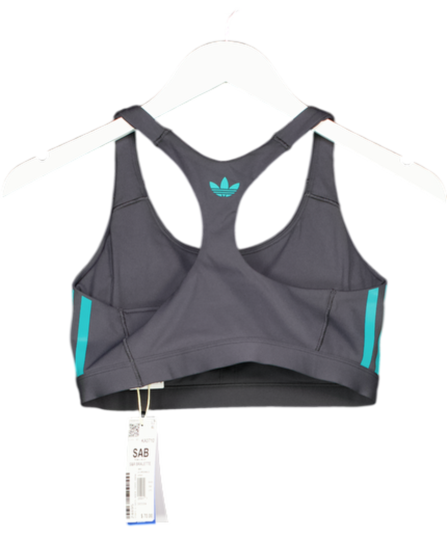 adidas Grey Sporty & Rich Bralette UK S