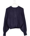 ASOS Navy Blue Supersoft Button Detail Jumper UK S