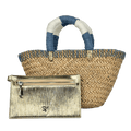 Stone & Mason Beige Cornflower Mini Beach Bag