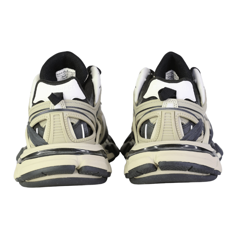 Balenciaga White Track Trainers In Beige/black UK 4 EU 37 👠