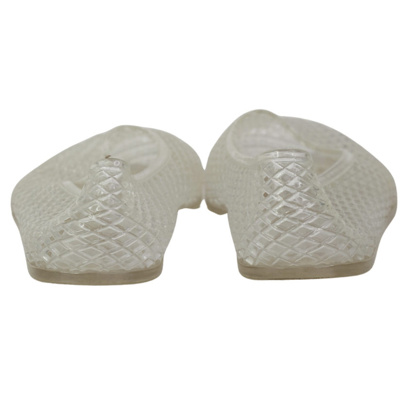 Ancient Greek Sandals White Iro Mesh-textured Pvc Flats UK 5 EU 38 👠