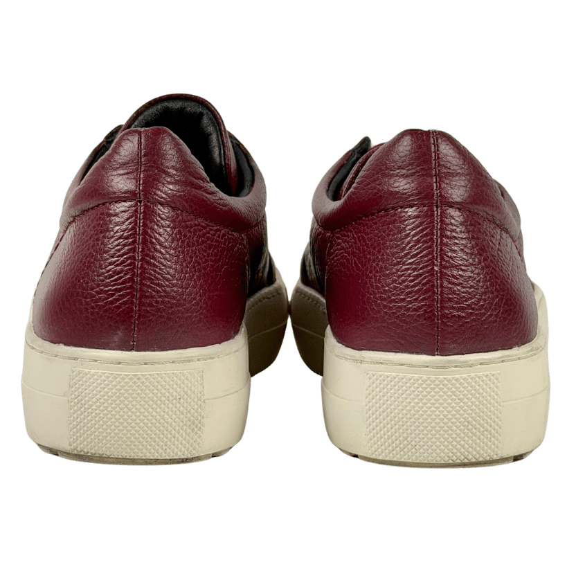 ATELJE 71 Burgundy Red  Leather Flatorm Trainers Us7.5 UK 5.5 EU 38.5 👠