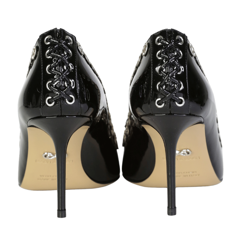 Mach & Mach Black Eyelet-lace Pumps UK 5 EU 38 👠