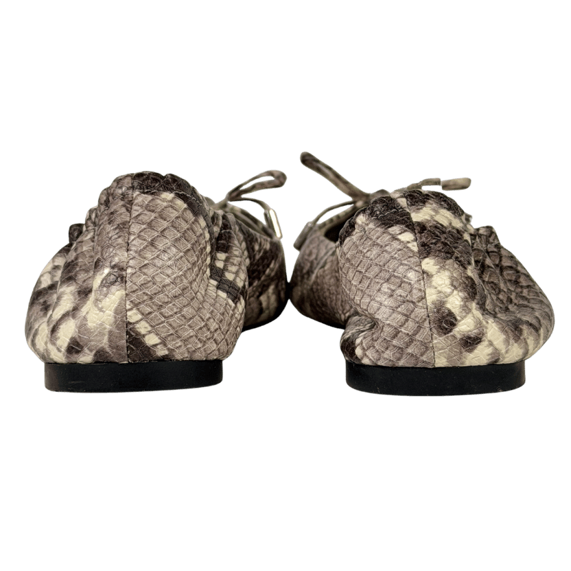 MICHAEL Michael Kors Beige Snake Embossed Leather Ballet Flats UK 5 EU 38 👠