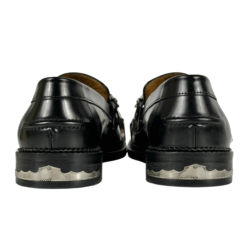 Toga Virlis Ssense Exclusive Black Metal Loafers UK 9 EU 43