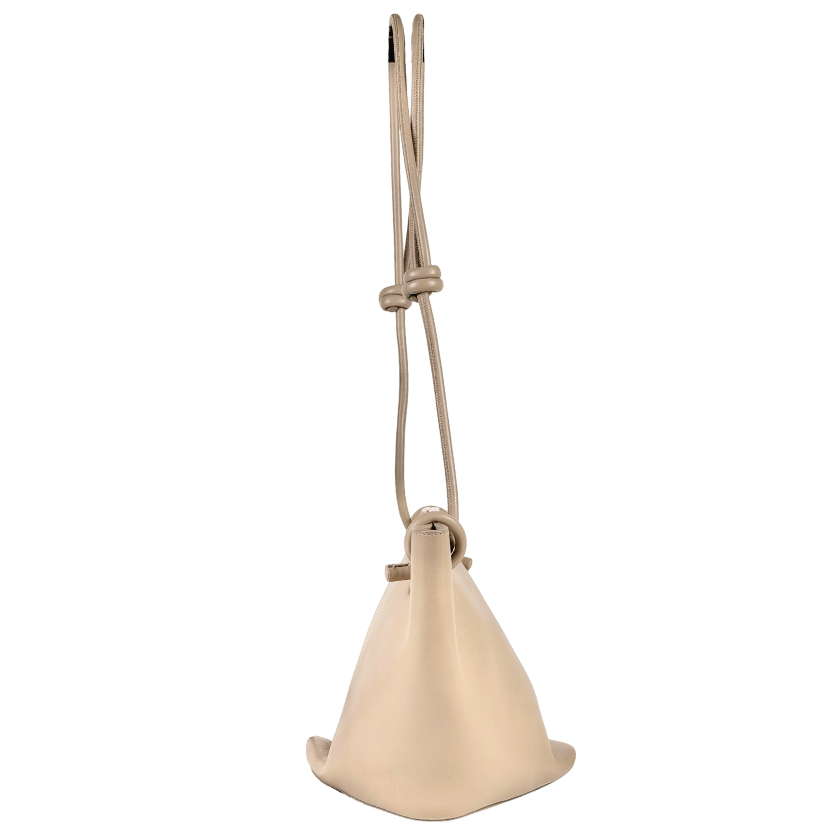 SCANLAN THEODORE Chalk Beige Italian Leather Athos Bucket Bag