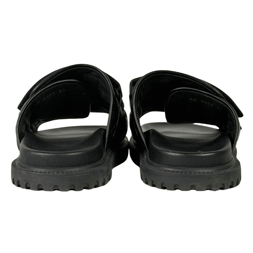 DIOR Black D-wander Touch-strap Sandals UK 6 EU 39