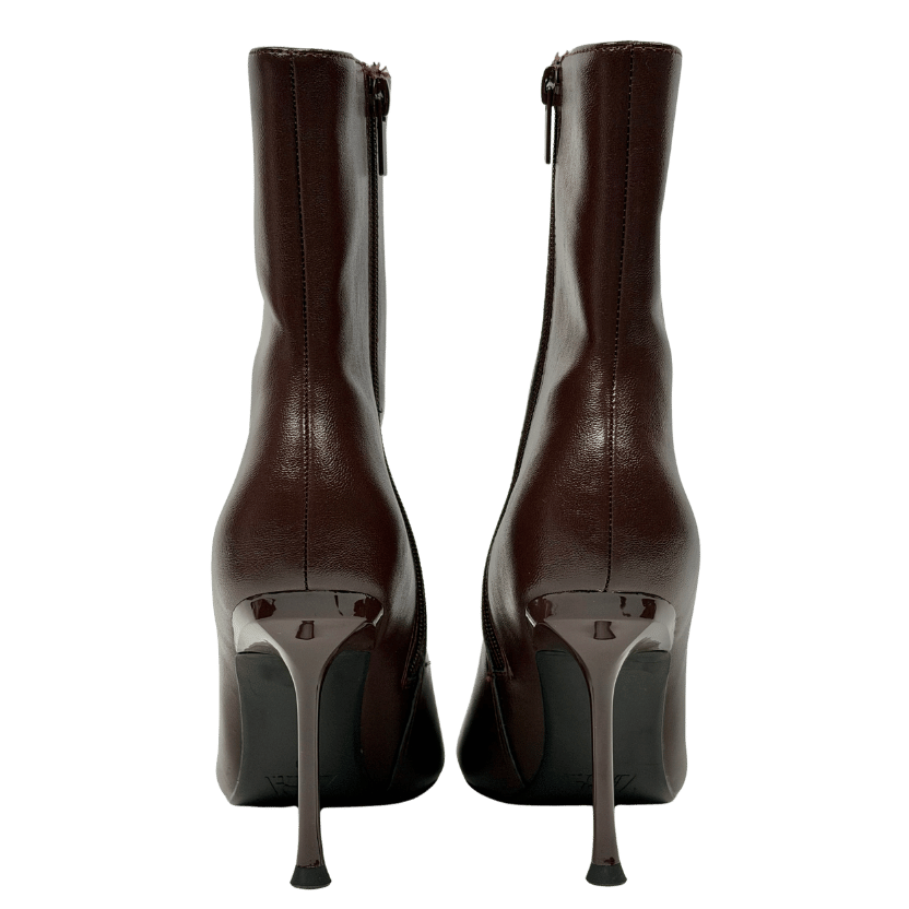 ZARA Brown Stiletto Heel Ankle Boots UK 5 EU 38 👠