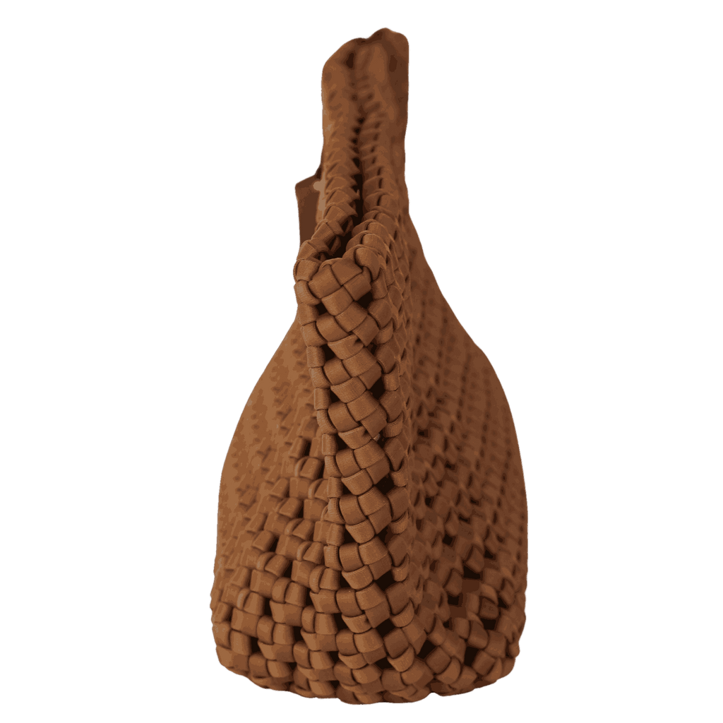 REISS Brown Tan Nadine Woven Clutch Bag