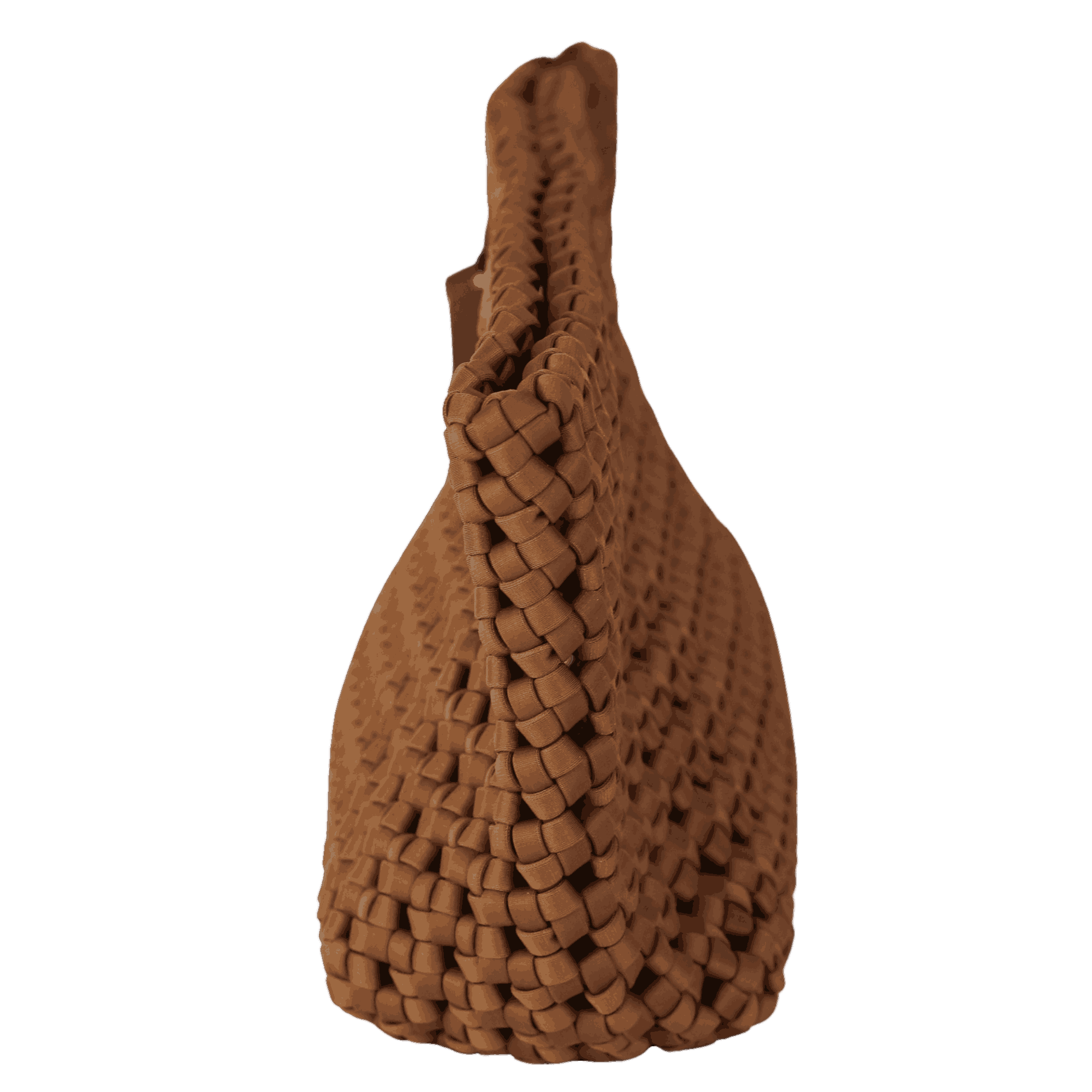 REISS Brown Tan Nadine Woven Clutch Bag