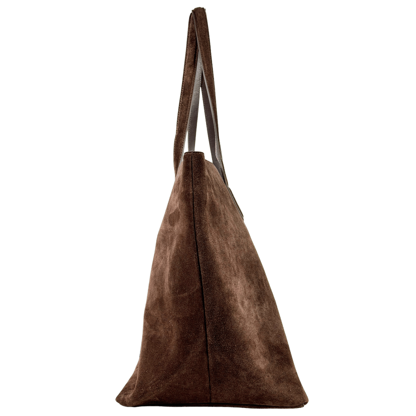 ARMA Large Chocolate Brown Suede Tote Bag