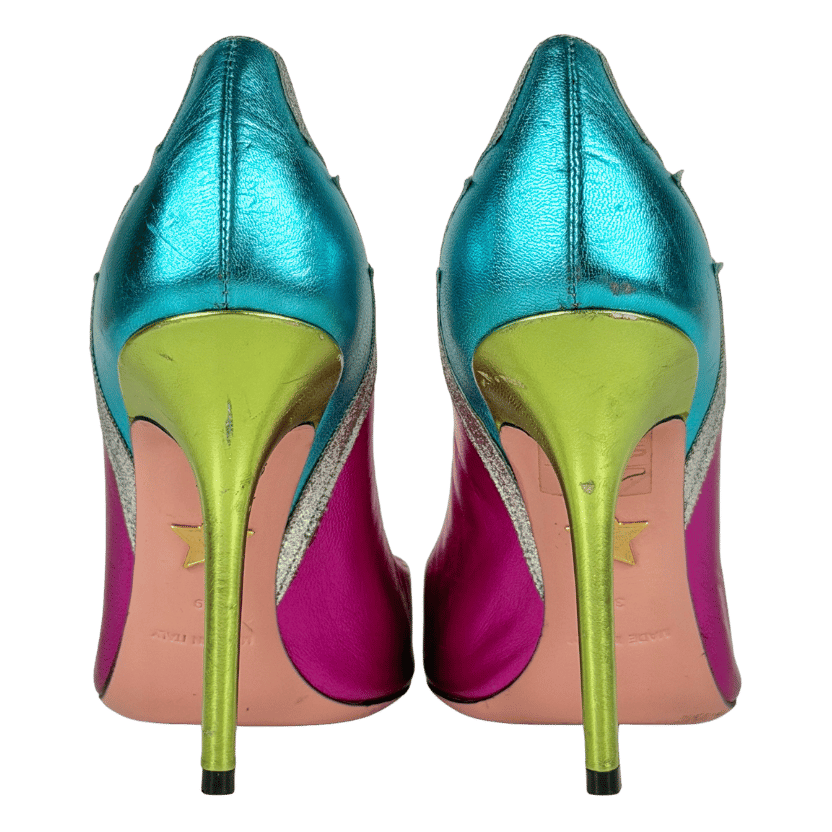 JF LONDON Multicoloured Lightning Strike  Stiletto Heels UK 6 EU 39 👠