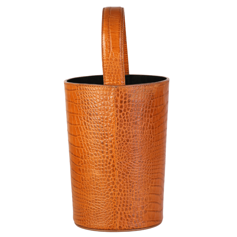 Marais USA Brown Croc Effect Bucket Bag One Size