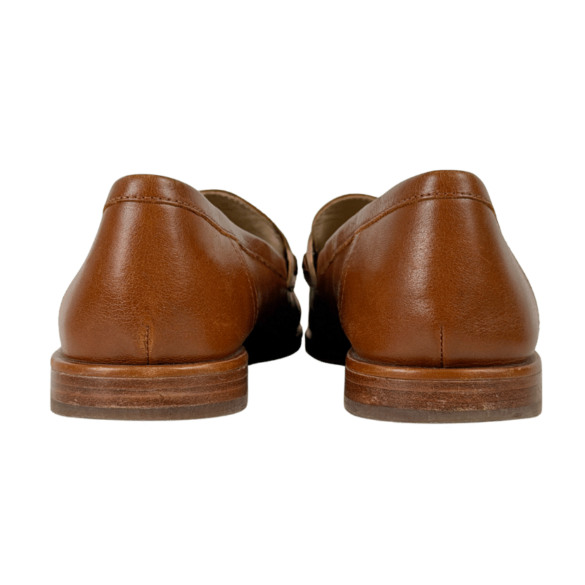 J.Mclaughlin Brown Concetta Leather Loafers UK 8 EU 41
