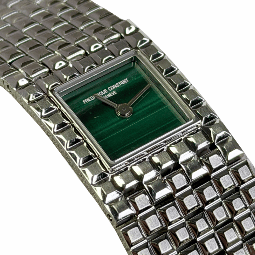FREDERIQUE CONSTANT GENEVE Classics Manchette FStainless Steel Watch With Malachite Face - Boxed