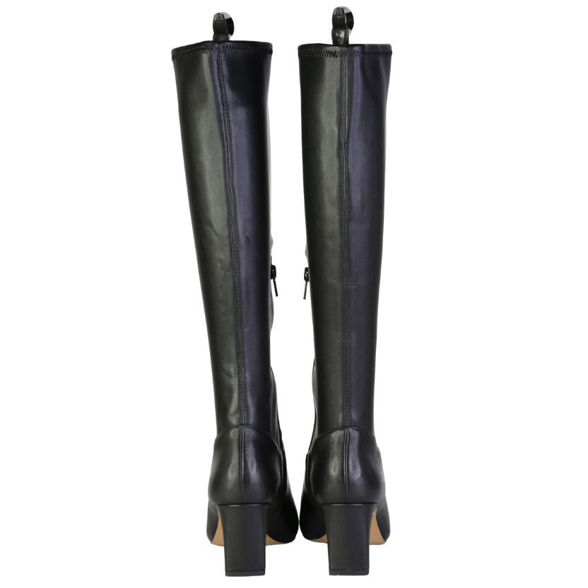 Dune Stellan - Black Square Toe Knee High Boots UK 4 EU 37 👠