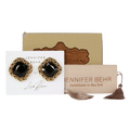 Jennifer Behr X Leonie Hanne Belle Black / Gold Stud Earrings