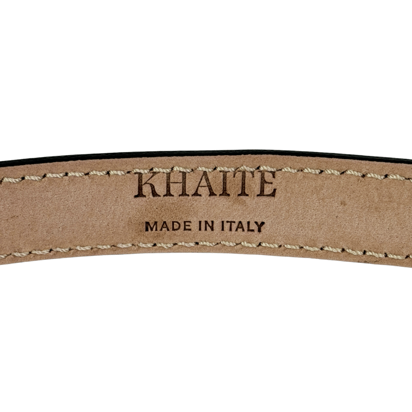 KHAITE New York Julius Black Leather Belt With Silver Buckle 80cm / Inch 31.5 UK S/M