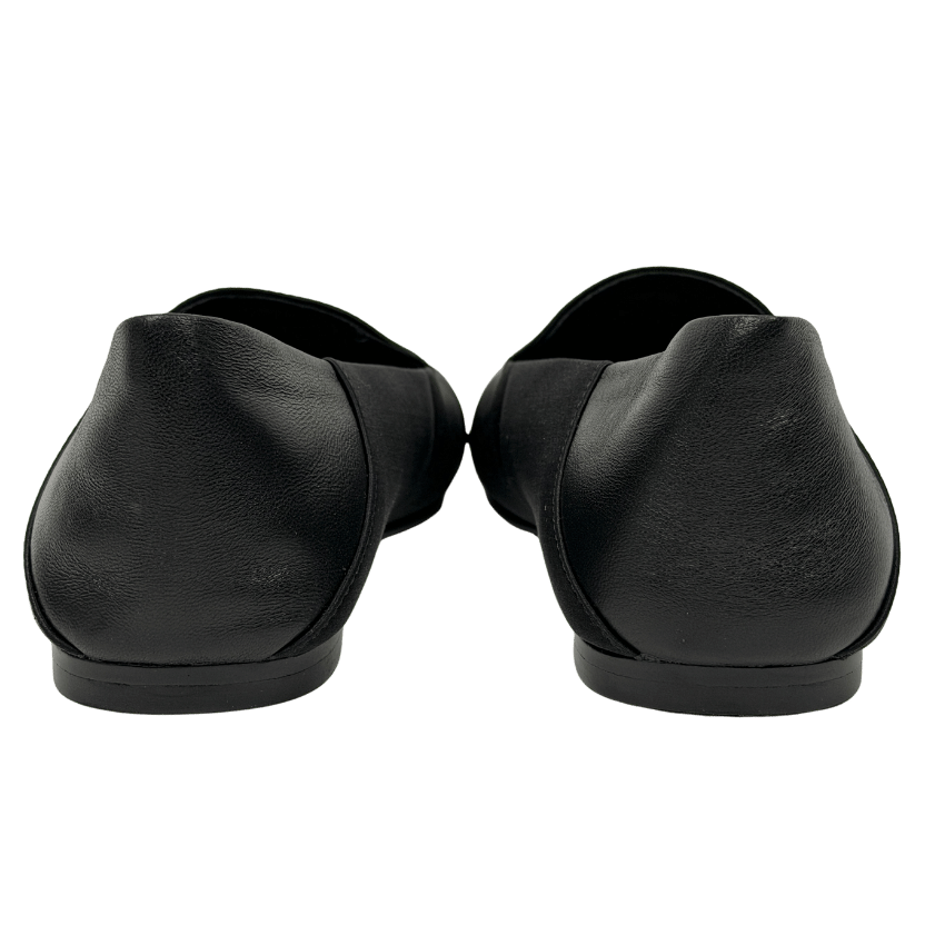 LILYSILK Black Serena Silk Leather Loafers UK 5 EU 38 👠