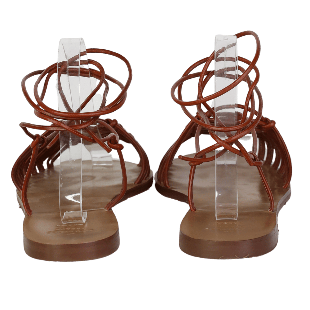 Sezane Brown Louie Low Sandals UK 8 EU 41 👠