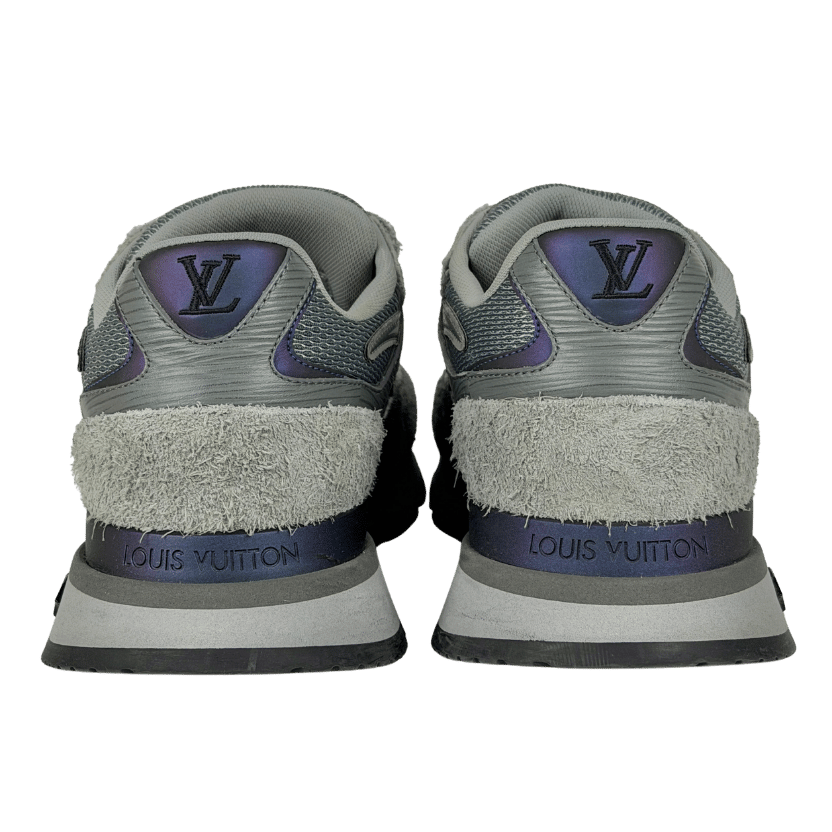 LOUIS VUITTON Grey Suede LV Logo Run Away Trainers UK 6 EU 40 👞
