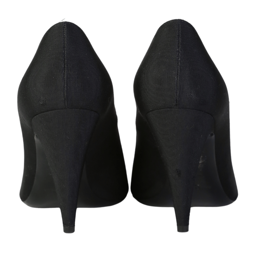 Saint Laurent Black  / Gold St Sulpice Chain-buckle Grosgrain Pumps UK 6 EU 39 👠