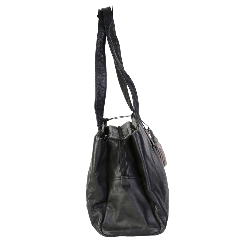 Radley London Black Leather Top Handle Stitch Detail Handbag One Size