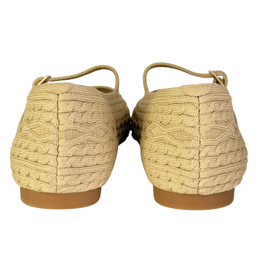 VIVAIA Sustainable Washable Beige Square-toe Mary Jane Flats UK 5.5 EU 38.5 👠