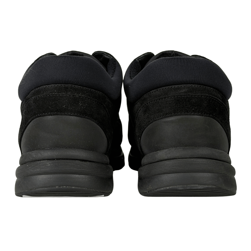 CHANEL Black Suede And Nylon CC Logo Low Top Trainers UK 5 EU 38 👠