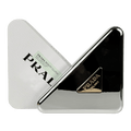 PRADA Triangle Logo Silver Beauty Clutch Bag