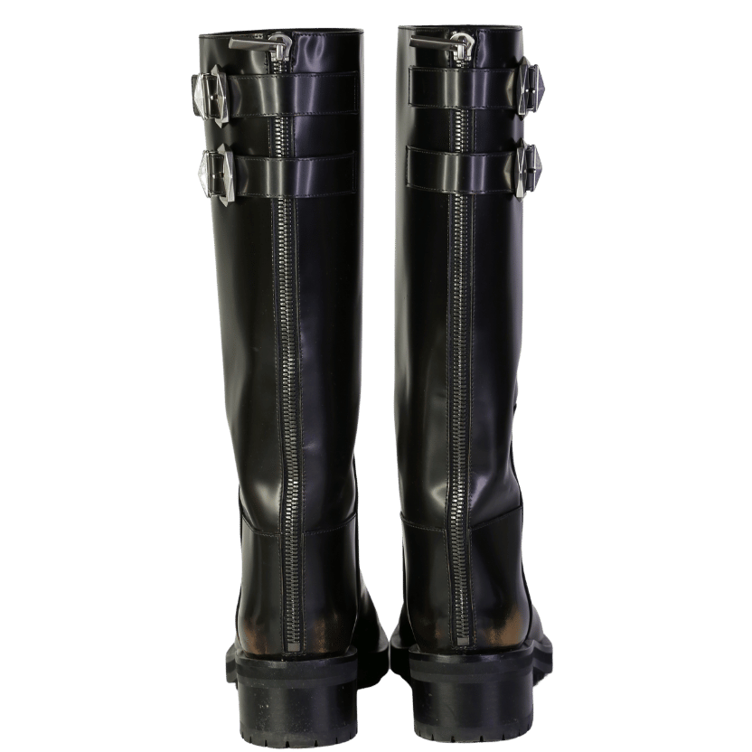 Jimmy Choo Black Brooklyn 50 Leather Knee-high Boots UK 7 EU 40 👠