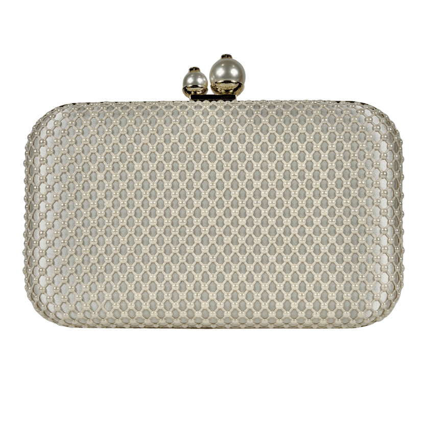 HOLLAND COOPER Cream Vienna Evening Bag Champagne Pearl