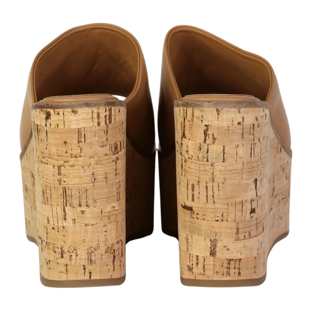 Russell & Bromley Brown Upend Cork Super Wedge UK 7 EU 40 👠