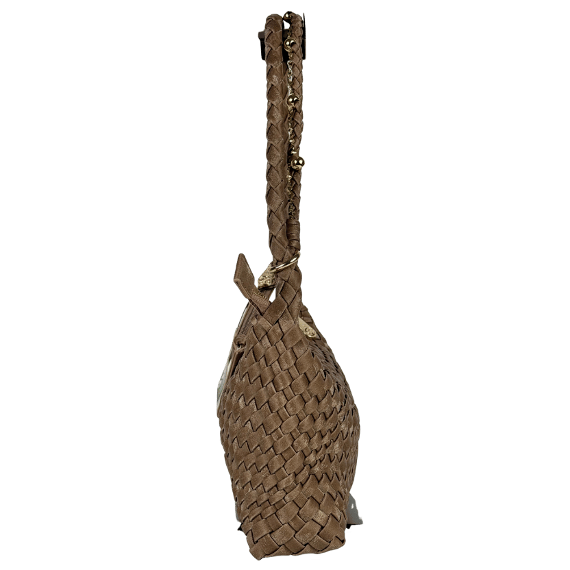 DUNE Brown Deliberating - Bronze Woven Shoulder Bag One Size