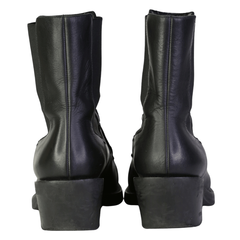 Khaite Black Leather Ankle Boots UK 4 EU 37 👠