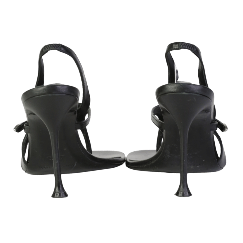 Magda Butrym Black Slingback leather heeled sandalsUK 4 EU 37 👠