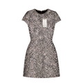 Nadine Merabi Metallic Erin Silver Sequin Mini Dress UK 8