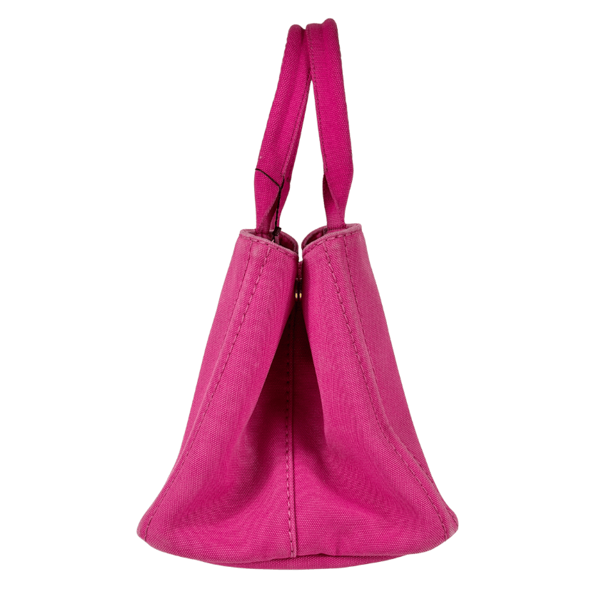 PRADA Pink 2000s Canvas Canapa Tote Bag
