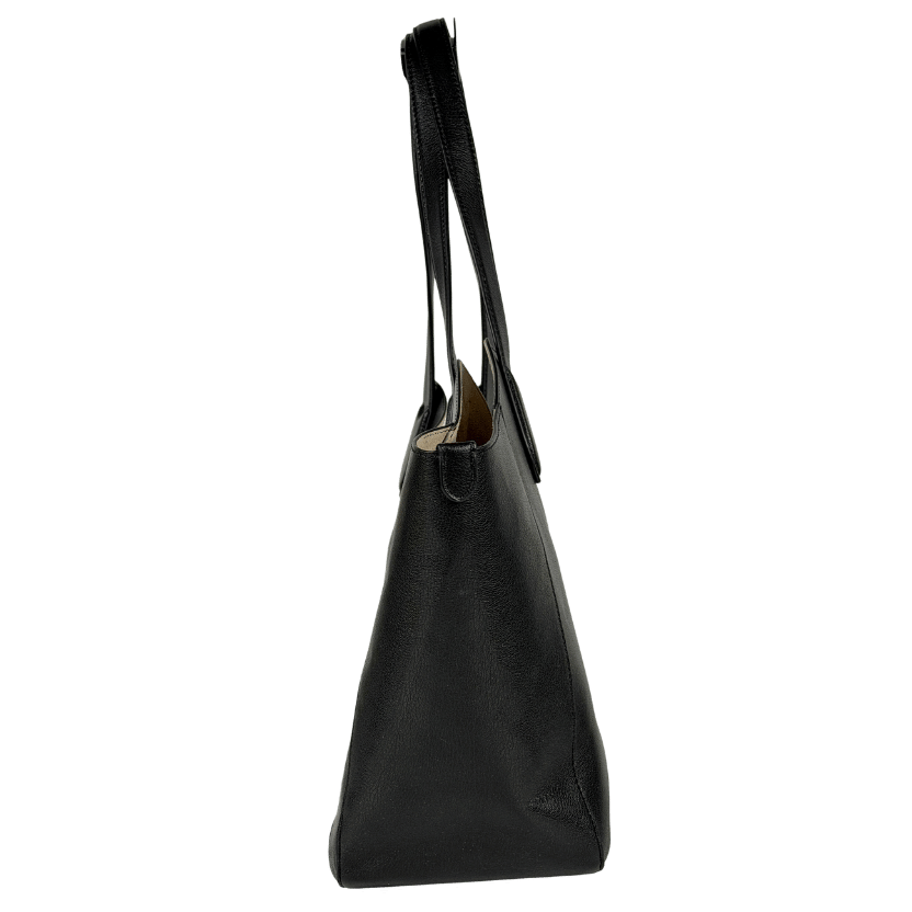 LULU GUINNESS Large Ivy Black Leather Tote Bag