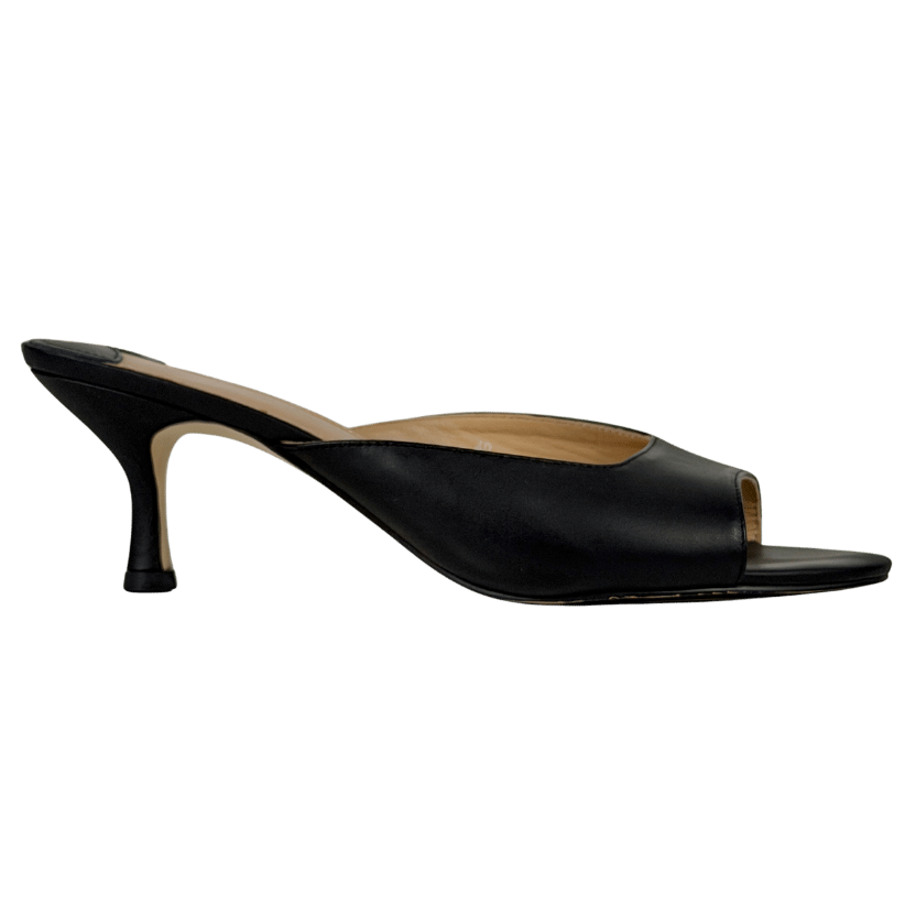AGE OF INNOCENCE Felicity Leather Black Mules UK 7 EU 40