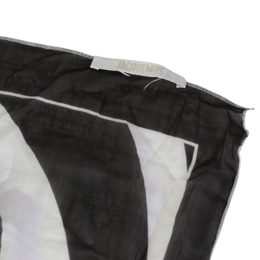 JACQUEMUS Black Zebra Arty Print Sarong One Size