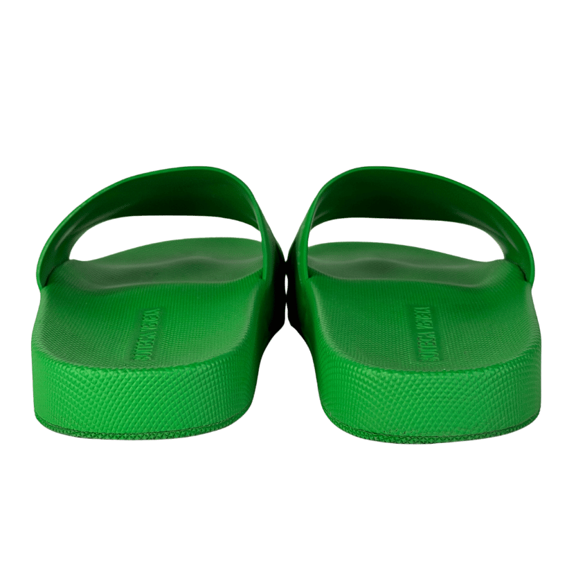 BOTTEGA VENETA Green Diamond Quilted Rubber Slides UK 5 EU 38 👠