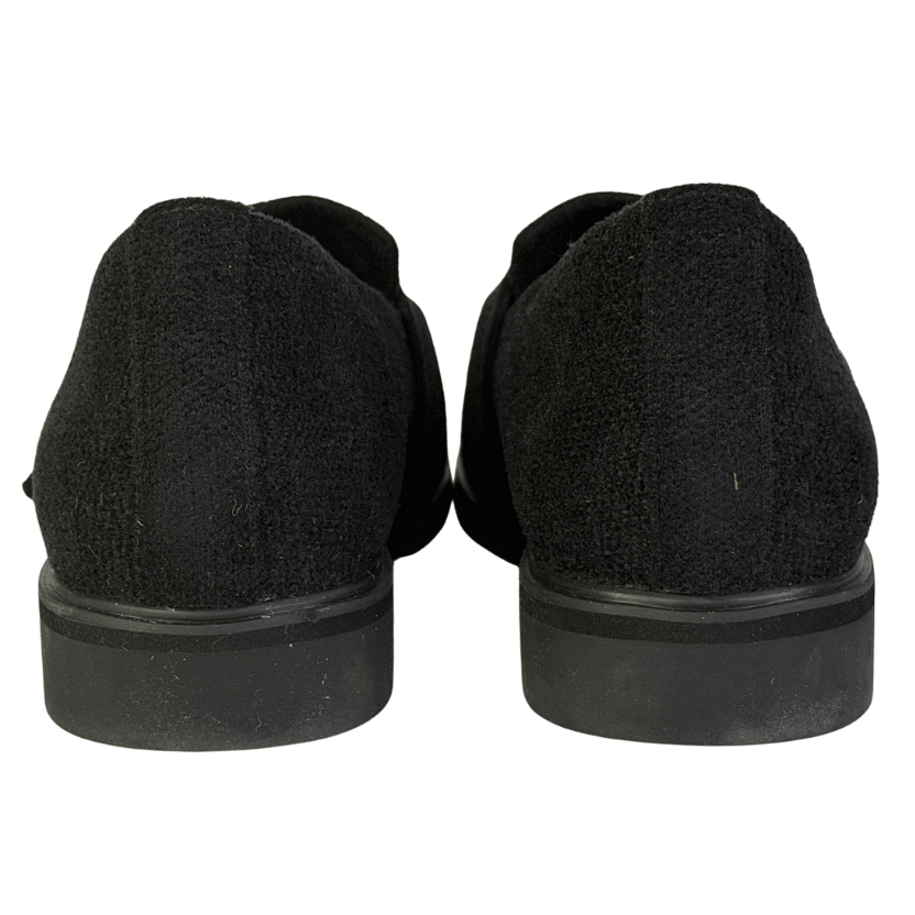 VIVAIA Sustainable Washable Black Round-toe Velvet Penny Loafers UK 5.5 EU 38.5 👠